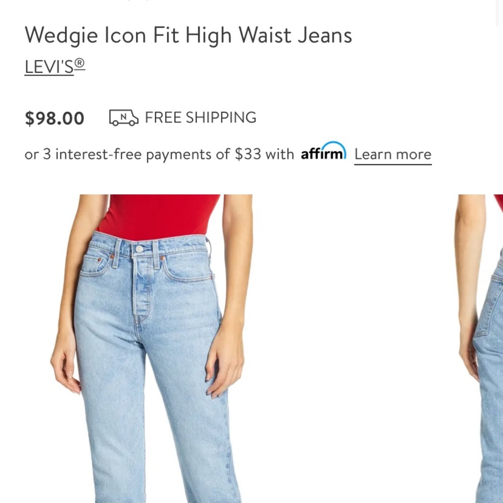 Levis wedgie fit icon jeans